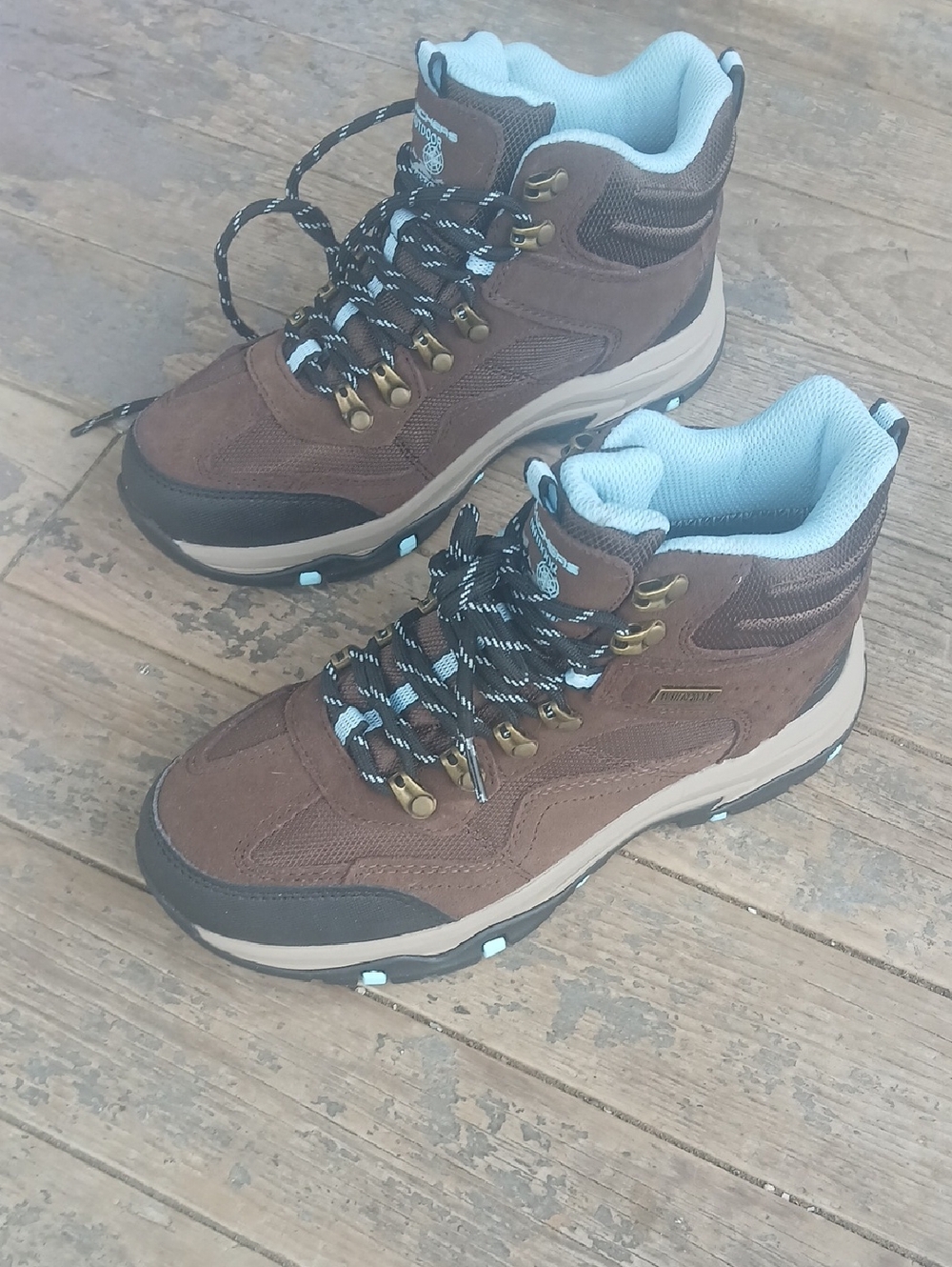 Skechers Brown and Light Blue Women's Ankle Hiking Boots